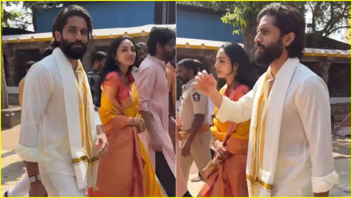 भगवान का आशीर्वाद लेने श्रीशैलम मंदिर पहुंचे Naga Chaitanya और Sobhita Dhulipala, शादी के बाद पहली बार हुए स्पॉट …