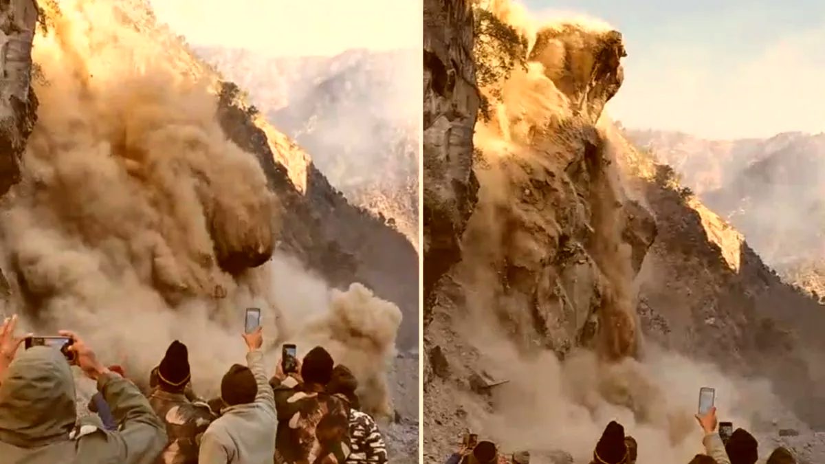 देवभूमि में कुदरत का बरपा कहरः हाइवे पर भरभराकर गिरा पहाड़, नजारा देख चीख पड़े लोग, कमजोर दिल वाले न देखें VIDEO