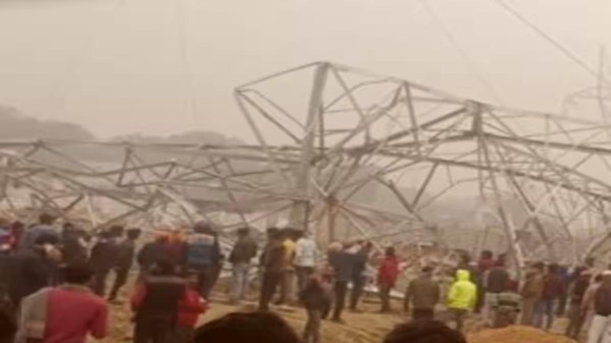 ब्रिज टावर गिरने से 1 मजदूर का पैर कटकर हुआ अलग, हादसे में 7 की हालत गंभीर, जानिए कैसे घटी घटना