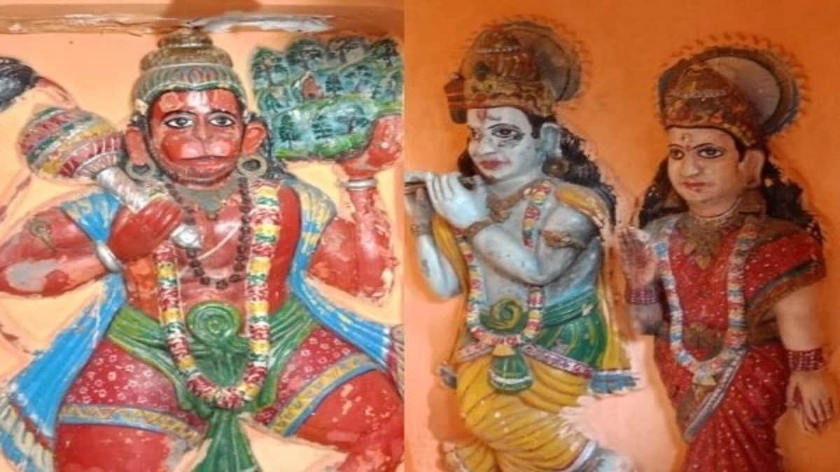 संभल में मिला एक और मंदिर : गेट पर कई सालों से लगा हुआ था ताला, राधा-कृष्ण और बजरंग बली की मिली मूर्तियां
