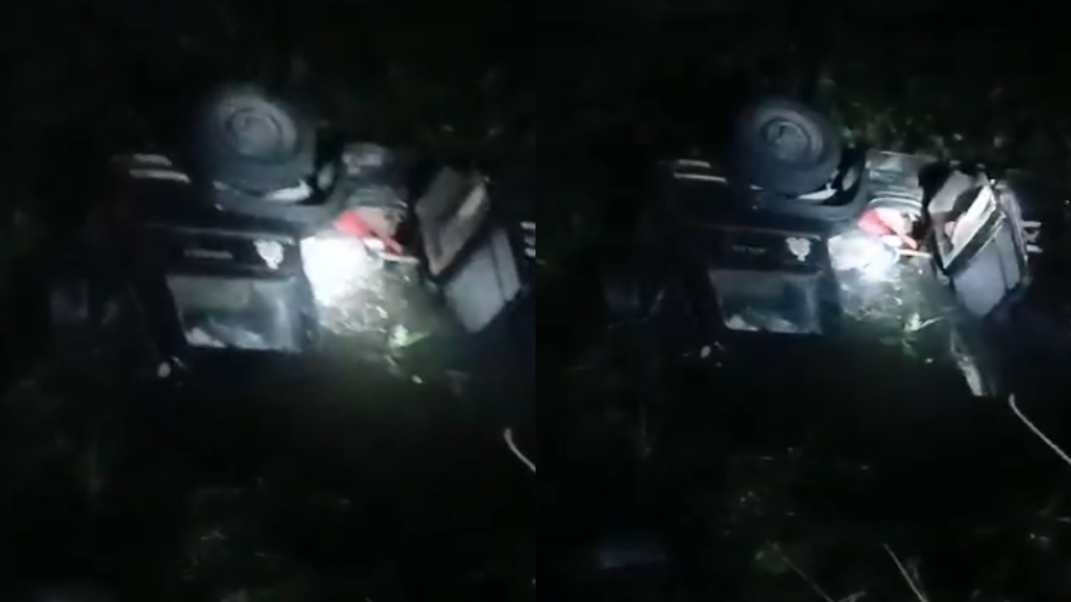 फिर पलट गई पुलिस की गाड़ी! हादसे में महिला कांस्टेबल की मौत, 3 पुलिसकर्मी घायल, Video आया सामने