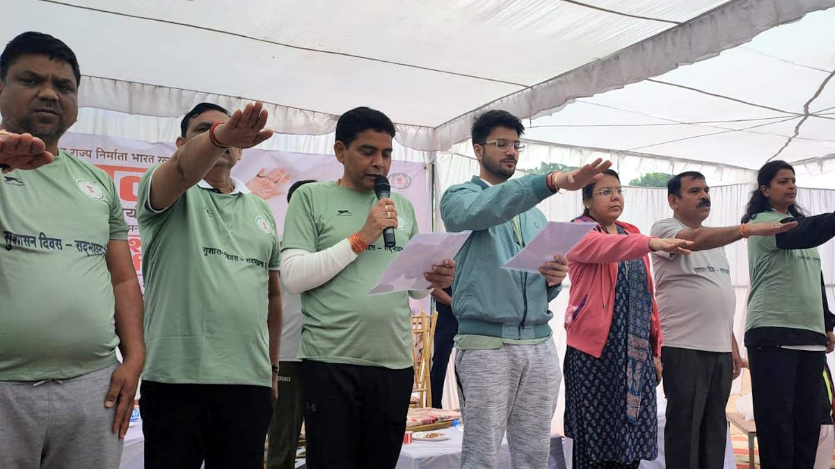 भारत रत्न अटल बिहारी वाजपेयी के जन्मदिवस पर मनाया जा रहा सुशासन दिवस, सद्भावना दौड़ के साथ की साफ-सफाई