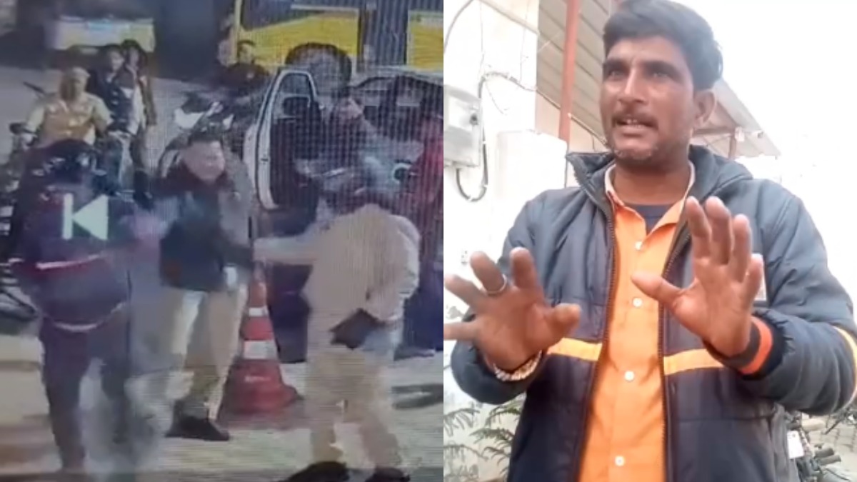वर्दी की मर्यादा भूले एसएचओ ! पेट्रोल पंप कर्मचारी को घसीटते हुए भिजवाया थाने, VIDEO वायरल