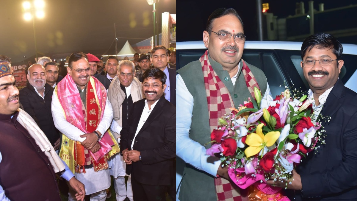 महाकुंभ पहुंचे मुख्यमंत्री भजन लाल शर्मा, राजस्थान के विभिन्न जनपदों से आए लोगों से की मुलाकात, मंत्री नंद गोपाल नंदी ने किया स्वागत