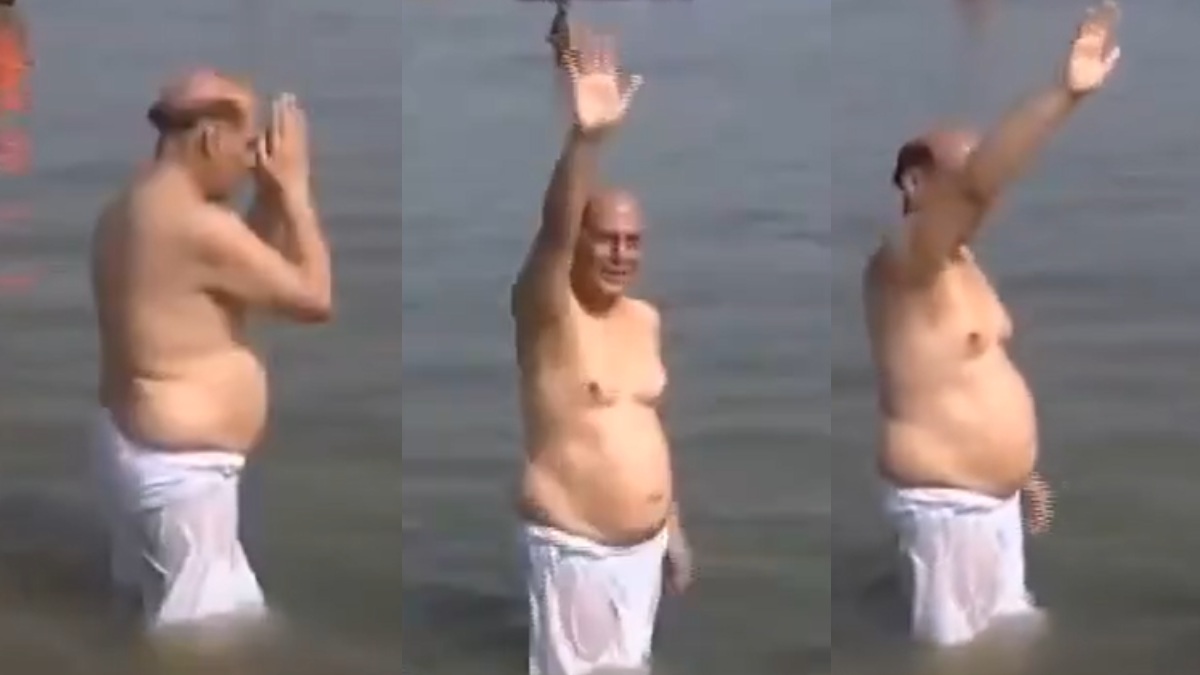 Mahakumbh 2025 : राजनाथ सिंह ने संगम में लगाई आस्था की डुबकी, कहा- मेरा जीवन कृतार्थ परमात्मा ने मुझे यह अवसर प्रदान किया