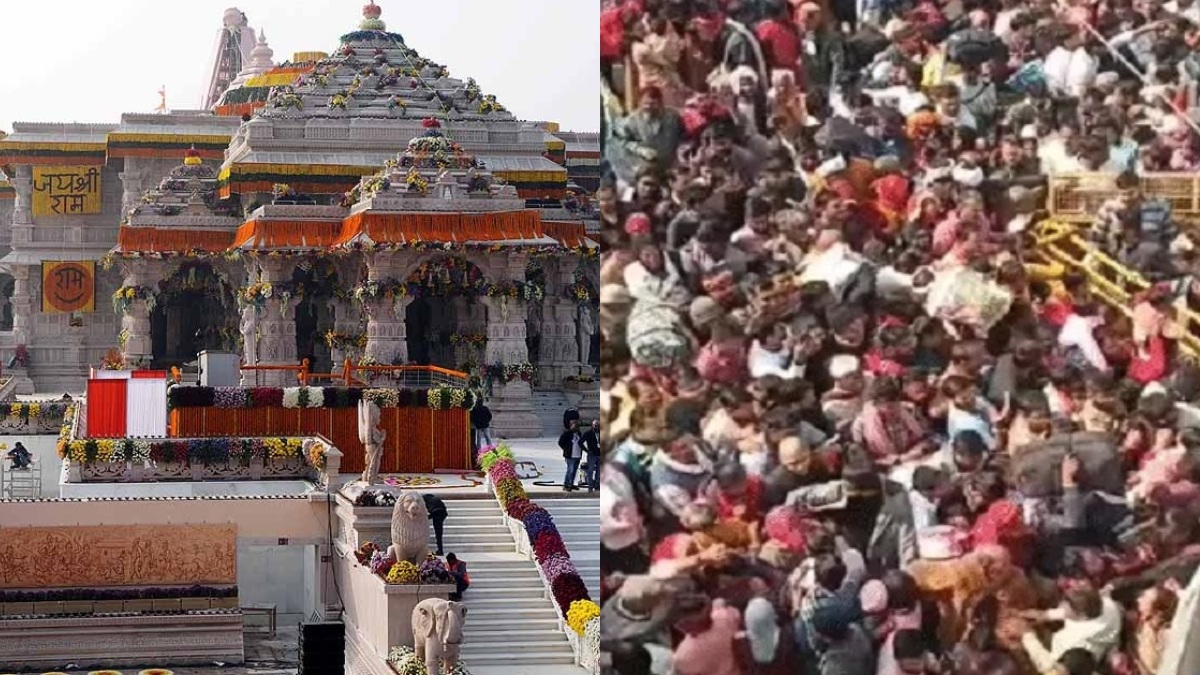 राम मंदिर में उमड़ा श्रद्धालुओं का जनसैलाब, दर्शन करने आए 2 भक्तों की मौत