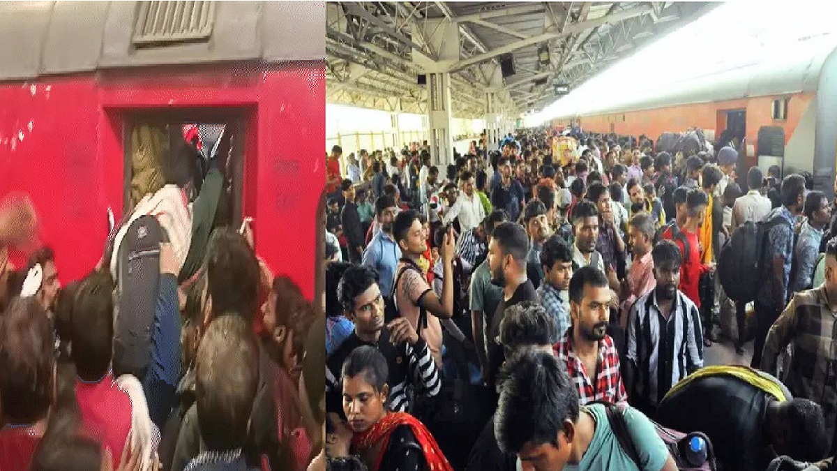 बवाल: महाकुंभ में जाने के लिए पटना जंक्शन पर उमड़ी भीड़, संपूर्ण क्रांति एक्सप्रेस में रिजर्वेशन वालों को नहीं मिली जगह, भाग निकले स्टेशन मास्टर