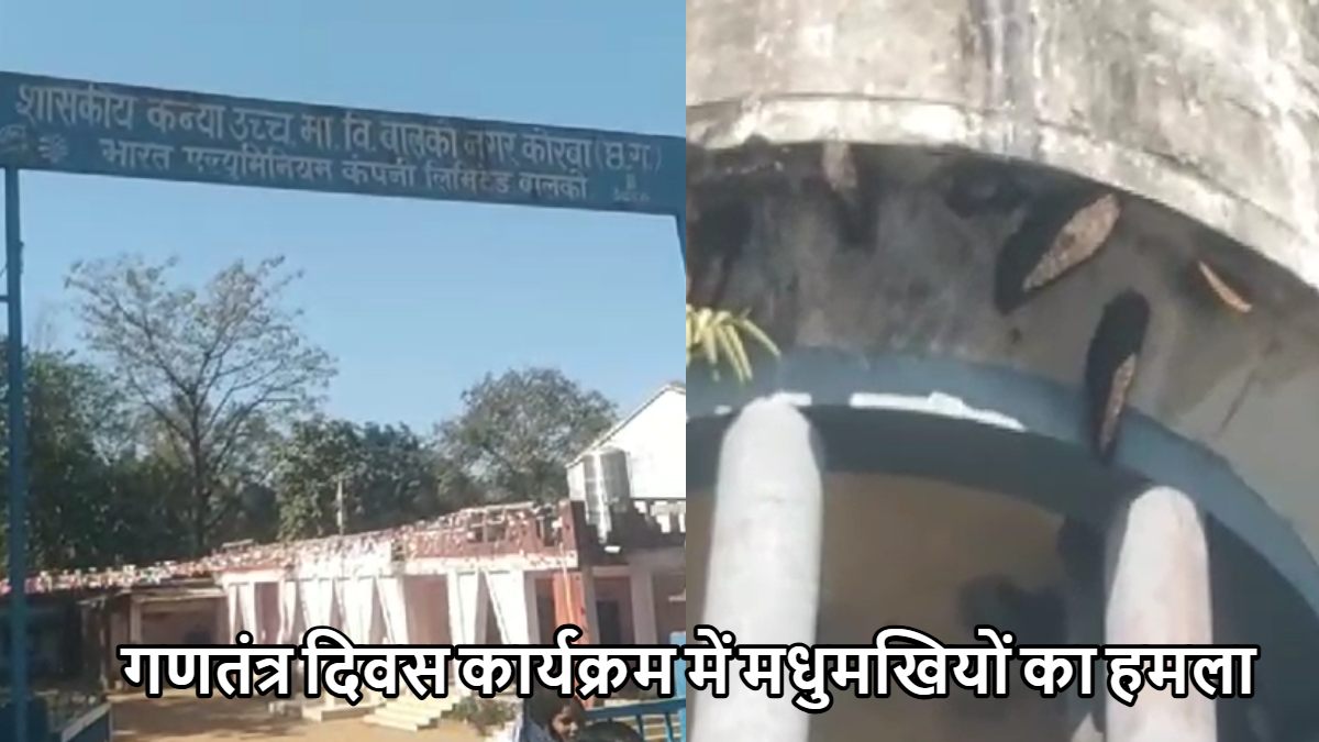CG News : गणतंत्र दिवस कार्यक्रम में मधुमखियों ने किया  हमला, दो छात्र समेत 6 लोग घायल 