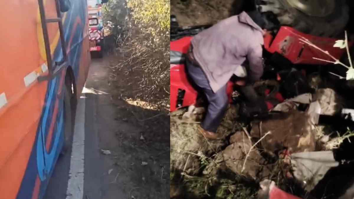 MP Road Accident: सतना में सड़क किनारे खड़ी बस को ट्रक ने मारी टक्कर, एक की मौत, 10 घायल, इधर अनियंत्रित होकर पलटा ट्रैक्टर, चालक ने मौके पर तोड़ा दम