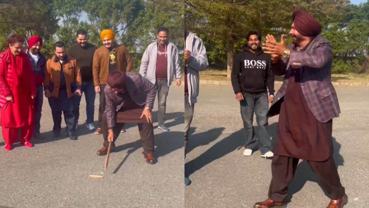 क्रिकेट छोड़ गिल्ली डंडा खेलते नजर आए सिद्धू