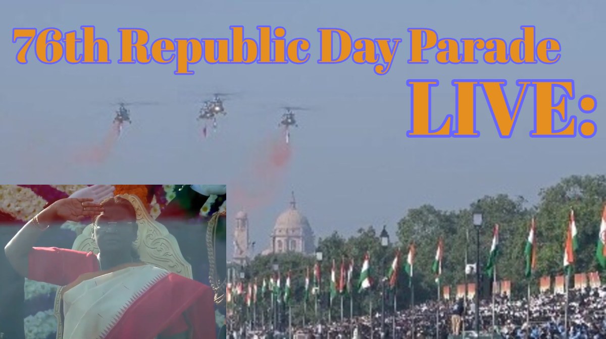76th Republic Day Parade LIVE: राष्ट्रपति द्रौपदी मुर्मू ने किया ध्वजारोहण, 21 तोपों से दी गई सलामी, आसमान से पुष्प वर्षा के साथ शुरू हुई परेड
