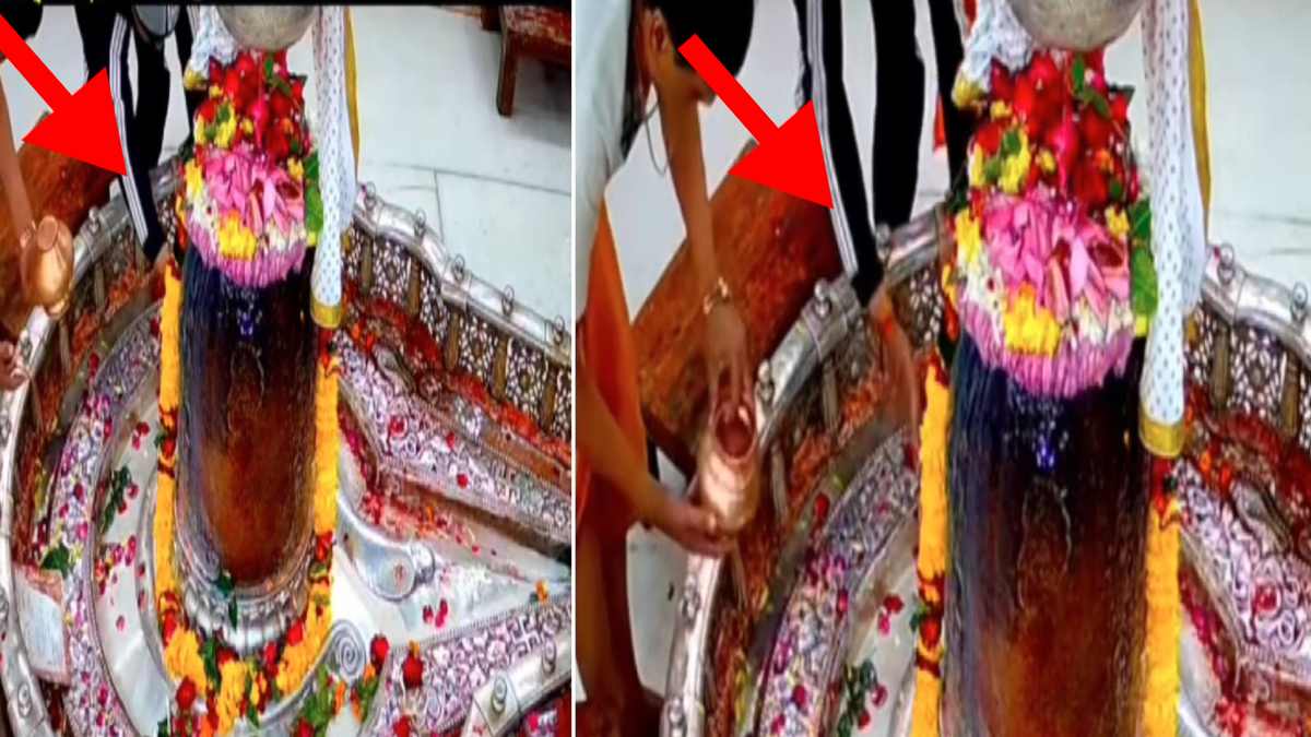 महाकाल मंदिर के गर्भगृह में बिना अनुमति घुसा युवक: शिवलिंग को छूकर किया नमन, लापरवाही पर कर्मचारियों को नोटिस