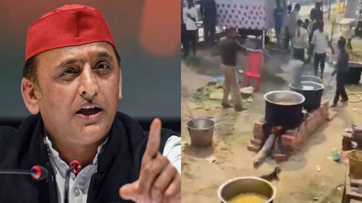 खाकी वाला खलनायकः महाकुंभ में फंसे लोगों के लिए बन रहा था खाना, पुलिस वाले ने डाल दी राख और धूल, अखिलेश यादव ने जो कहा…