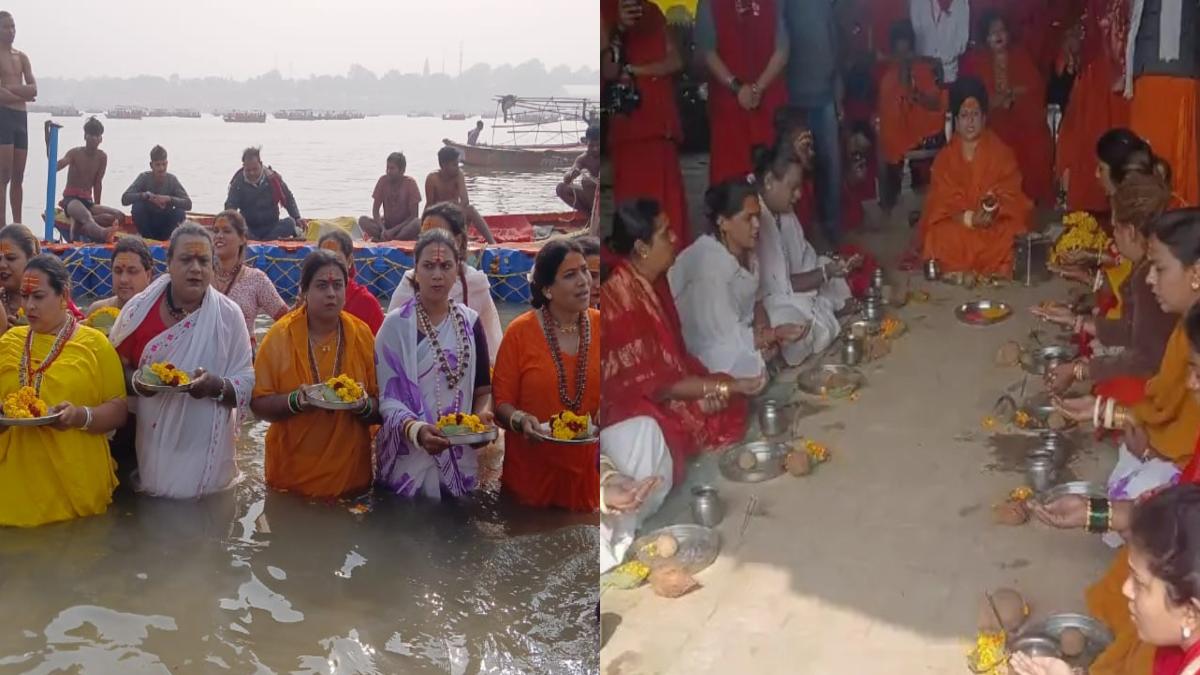 किन्नर अखाड़े में नए महामंडलेश्वर और महंत बने : पहले सभी ने किया अपना पिंडदान, फिर मिली दीक्षा