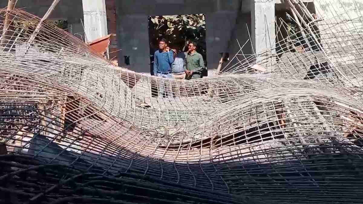 निर्माणाधीन चर्च में हादसा : छत ढलाई के दौरान भरभरा कर गिरी सेंट्रिंग, ठेकेदार समेत 6 मजदूर घायल