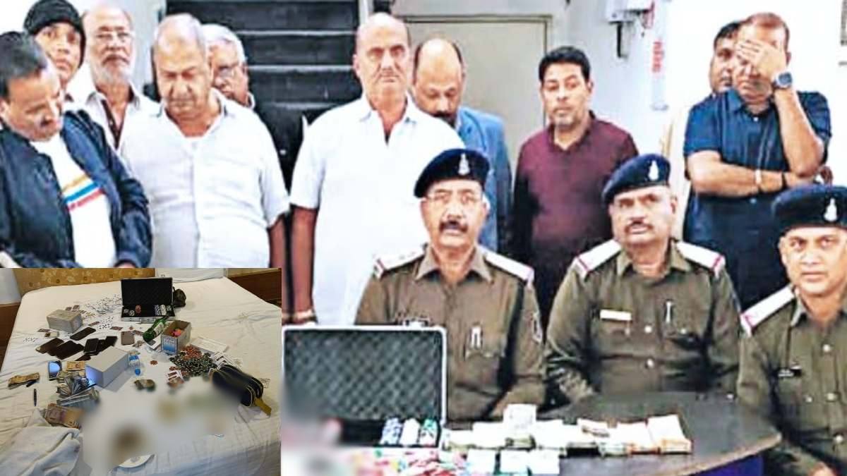 होटल में लग रहा था ताश पत्ती पर दांव, पुलिस ने रेड मारकर मैनेजर समेत 11 जुआरी को किया अरेस्ट, 3.50 लाख रुपए नकदी जब्त