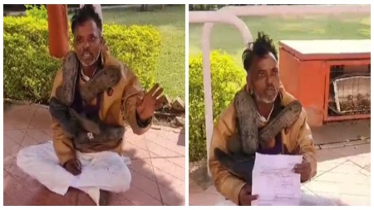 जूते-चप्पल की माला पहन कलेक्ट्रेट पहुंचा शख्स, लगाई न्याय की गुहार, इस चीज से है परेशान   