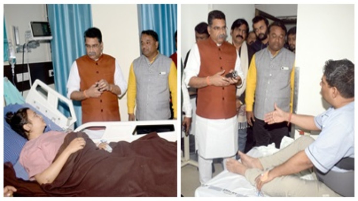 जबलपुर हिट एंड रन मामला: अस्पताल में घायलों से मिले बीजेपी सांसद, आशीष दुबे ने हर संभव इलाज और मदद का दिलाया भरोसा, हादसे में मृत लोगों के परिवार से जताई संवेदना