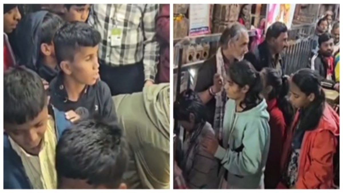 गुजरात से 150 दिव्यांग बच्चों का दल पहुंचा तीर्थनगरी ओंकारेश्वर, मंदिर ट्रस्ट ने सभी को करवाए भोले बाबा के विशेष दर्शन, बच्चों के खुशी का नहीं रहा ठिकाना 
