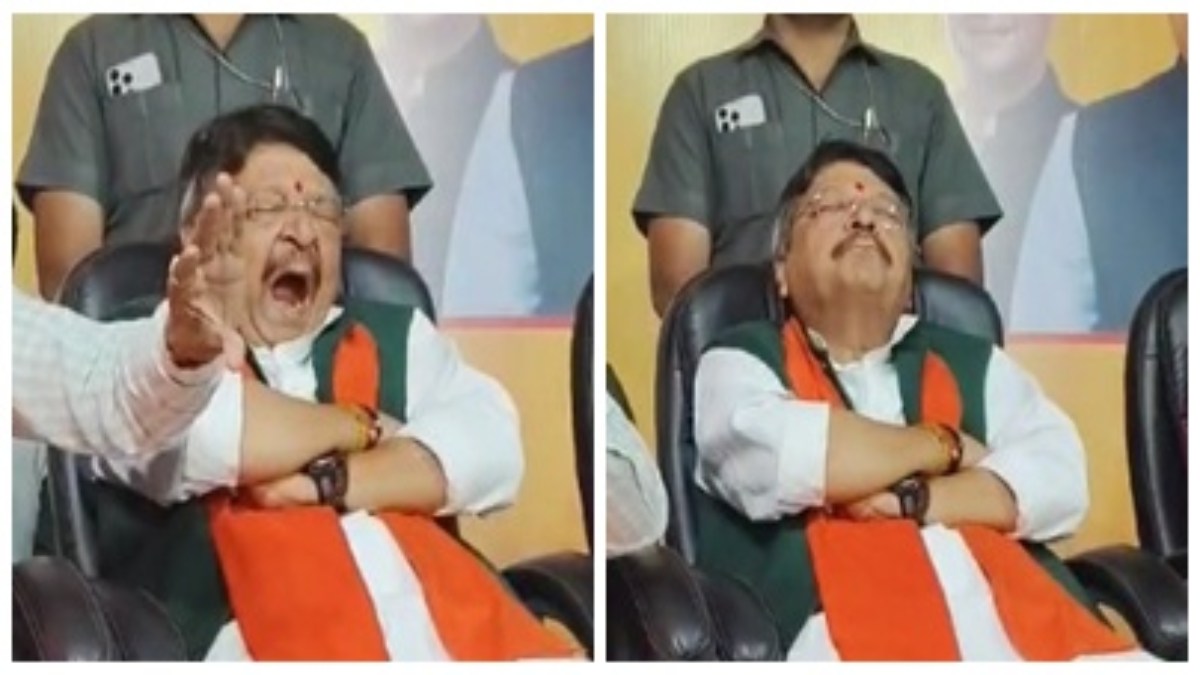 थोड़ा तो सीरियस हो जाइए कैलाश विजयवर्गीय जी! यूनियन कार्बाइड के कचरे को लेकर वीडी शर्मा कर रहे थे गंभीर चर्चा, इधर अंगड़ाई और झपकी लेते रहे कैबिनेट मंत्री, Video वायरल