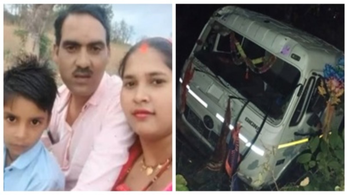 सड़क हादसे में दंपति की मौत: तेज रफ्तार हाईवा ने बाइक को मारी टक्कर, 8 साल का मासूम गंभीर घायल   