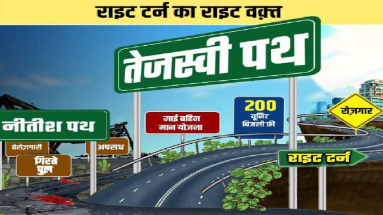 Bihar News: लालू यादव का नीतीश सरकार पर पोस्टर अटैक, कहा- ‘राइट टर्न का राइट वक्त आ गया है’