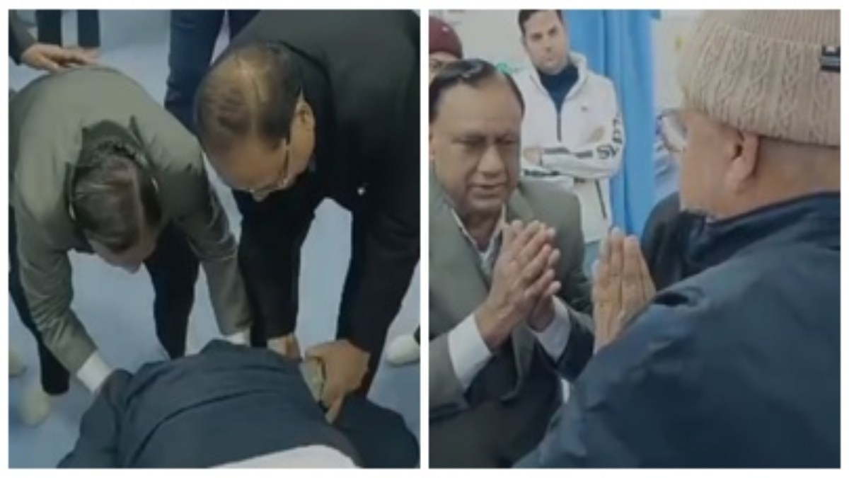 अस्पताल में डॉक्टर्स के सामने नतमस्तक हुए मंत्री जी! प्रद्युम्न सिंह तोमर का फिर दिखा अनोखा अंदाज, Video वायरल   