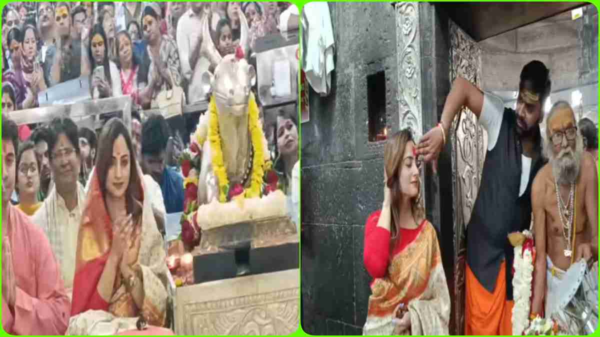 Ujjain: महाकालेश्वर मंदिर पहुंची TV की ‘मां सीता’, बाबा महाकाल के किए दर्शन, नंदी हाल में बैठकर लगाया ध्यान