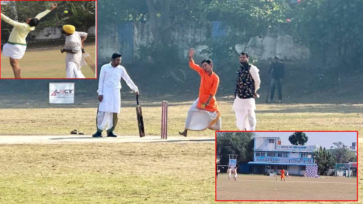 धोती कुर्ता, कर्मकांडी ब्राह्मण और खेल का मैदान: सनातनी वेशभूषा के साथ क्रिकेट का टूर्नामेंट, संस्कृत में हुई कमेंट्री