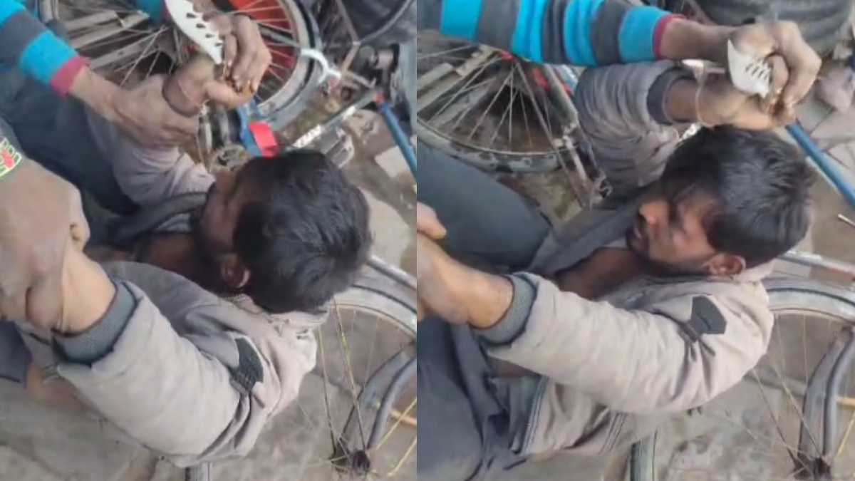 ये क्याः साइकिल का पंचर बनाने के मांगे 50 रुपए, ग्राहक ने किया चाकू से हमला, बाल-बाल बचा दुकानदार