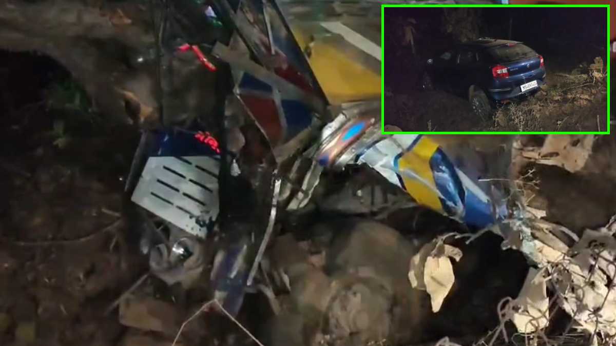 सड़क हादसे में तीन मौतः ट्रक ने कार को मारी टक्कर, फिर बाइक सवार को घसीटते सड़क से नीचे उतरा, एक गंभीर