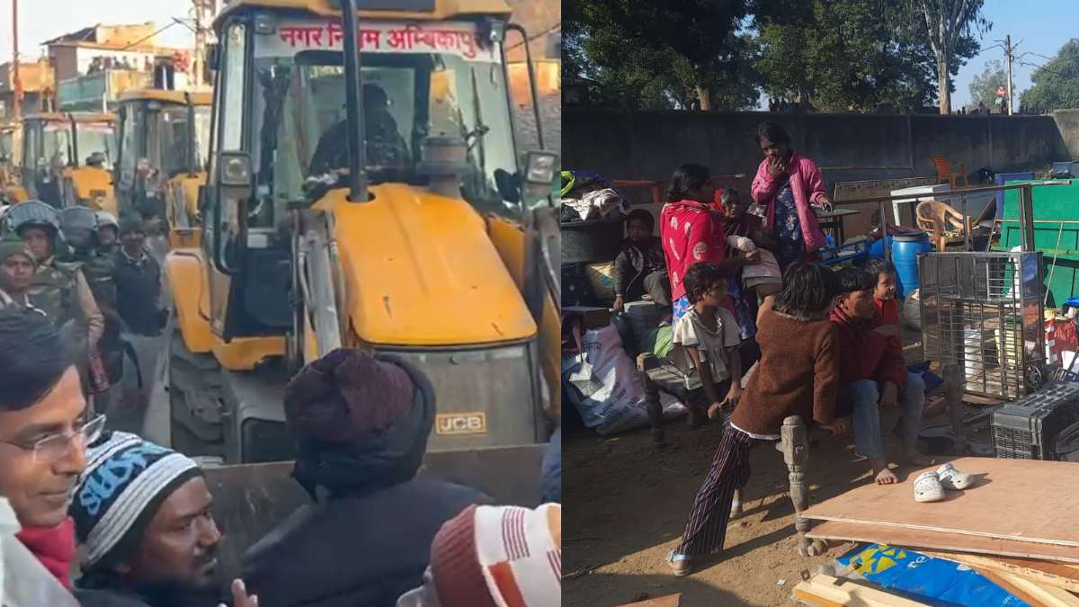 महामाया पहाड़ पर अवैध कब्जा हटाने बुलडोजर एक्शन, कांग्रेस नेताओं ने कब्जाधारियों के साथ किया प्रदर्शन, पहले दिन 60 घरों को तोड़ा जा रहा
