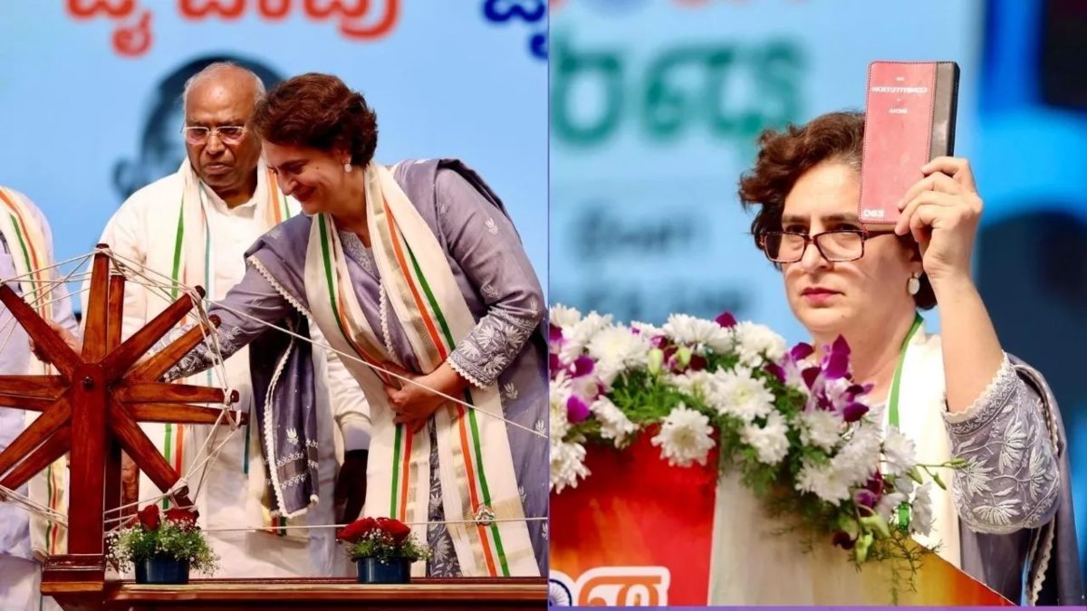 ‘BJP और RSS दोनों की विचारधारा…’, संविधान रैली में प्रियंका गांधी बोलीं- राहुल गांधी से डरती है सरकार