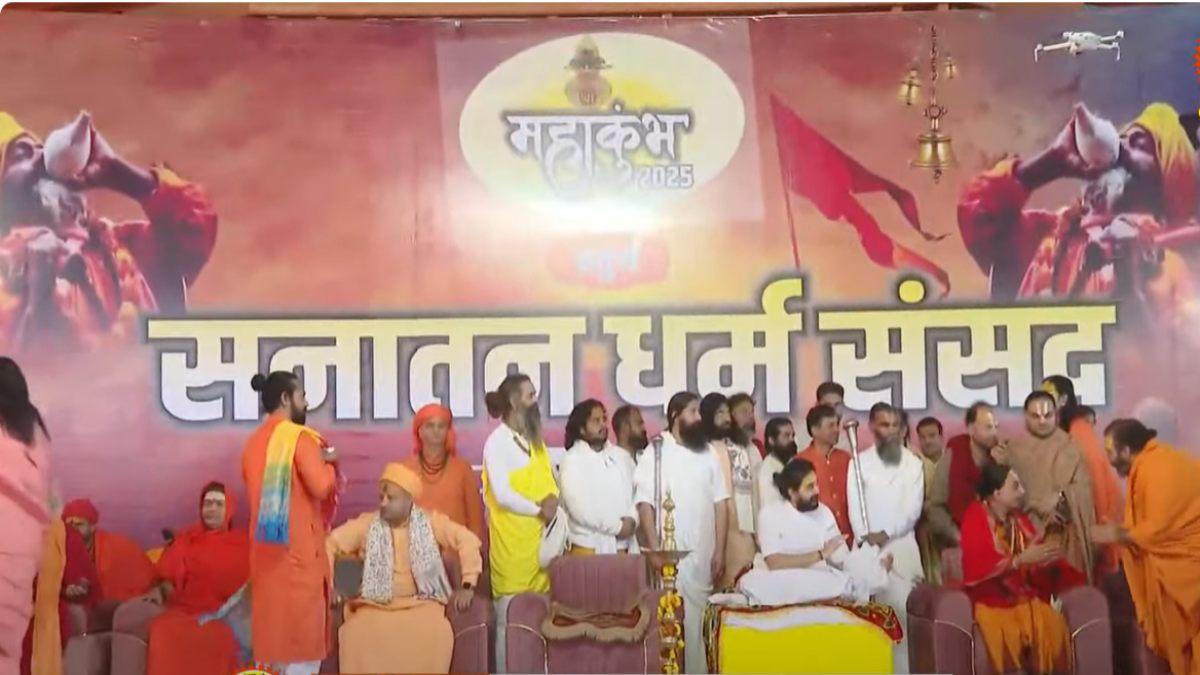 सनातन धर्म संसद में वक्फ बोर्ड के खिलाफ हुंकारः साधु- संतों ने बंटवारे को बताया गलत, बोले- न बंटेंगे न कटेंगे, हमारे साथ कांटा रहेगा तो कभी न कभी चुभेगा
