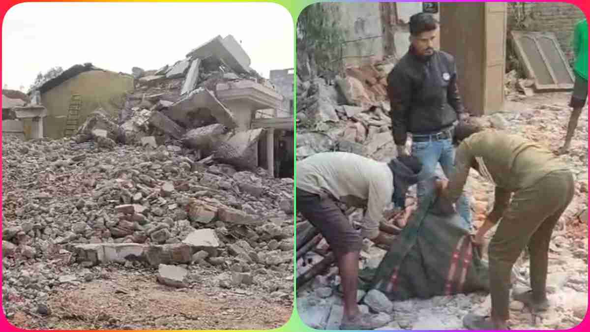 ब्रेड फैक्ट्री तोड़ने के दौरान मजदूर की मौत: छज्जा समेत नीचे गिरा युवक, 2 टुकड़ों में बंटा शरीर