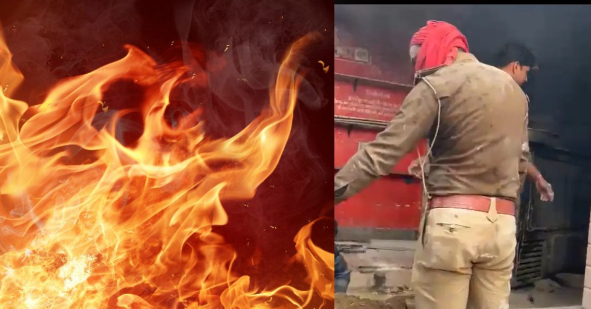 मिठाई दुकान में लगी आग : लाखों रुपए का सामान जलकर राख, सिलेंडर फटने की सूचना से मचा हड़कंप