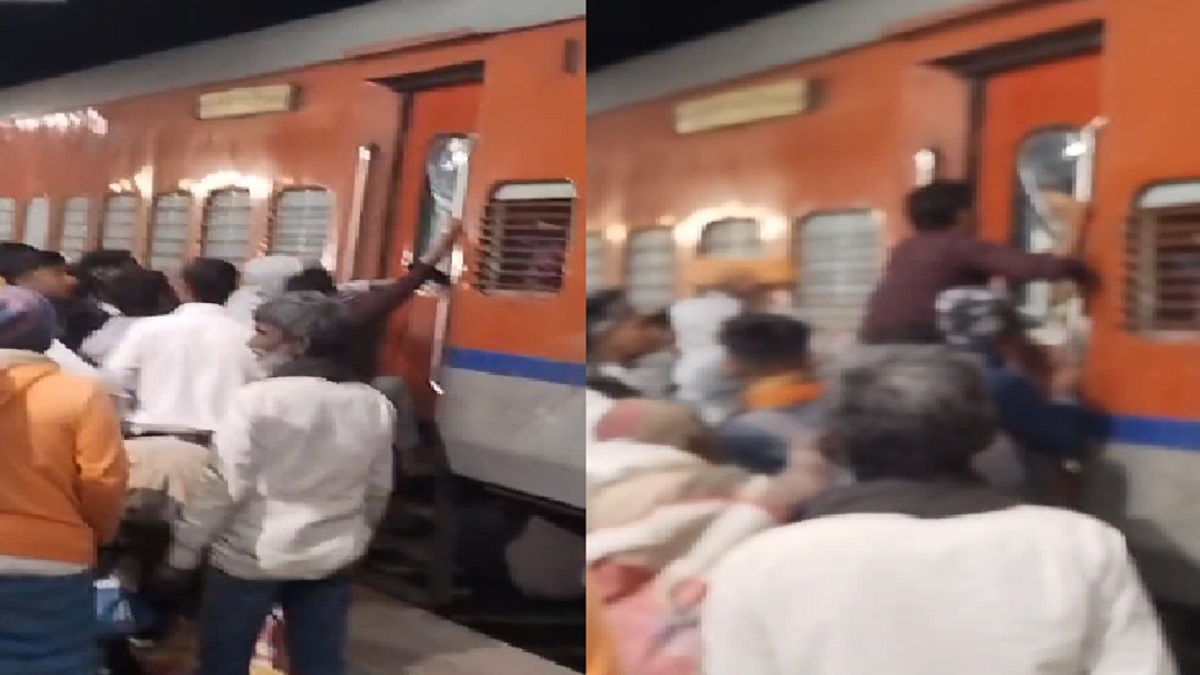 महाकुंभ जाने के लिए बेगूसराय के सलौना स्टेशन पर भारी बवाल, ट्रेन का दरवाजा नहीं खुलने पर यात्रियों ने की जमकर तोड़फोड़, VIDEO वायरल