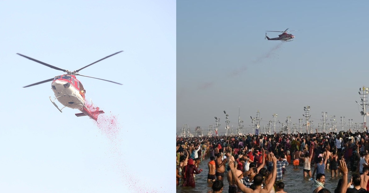 महाकुंभ में माघी पूर्णिमा स्नान जारी : संगम में स्नान कर रहे भक्तों को फूलों से नहलाया, मेला क्षेत्र में 15 जिलों के डीएम तैनात