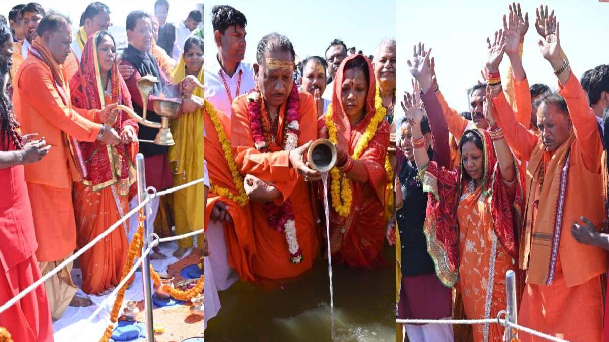 प्रयागराज महाकुंभ 2025: मुख्यमंत्री विष्णु देव साय ने त्रिवेणी संगम में किया पुण्य स्नान, प्रदेशवासियों की सुख-समृद्धि की कामना की