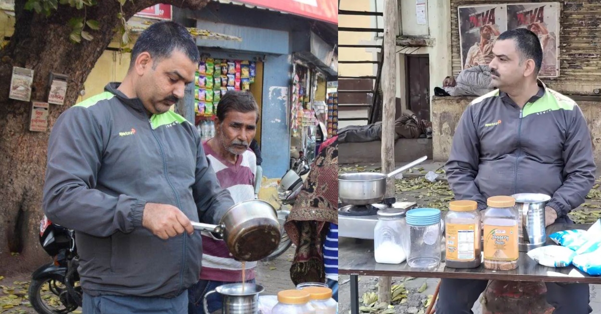निलंबित इंस्पेक्टर मोहित यादव ने खोली चाय की दुकान, पुलिस अफसरों पर लगाए गंभीर आरोप, छुट्टी के आवेदन को लेकर बढ़ा विवाद