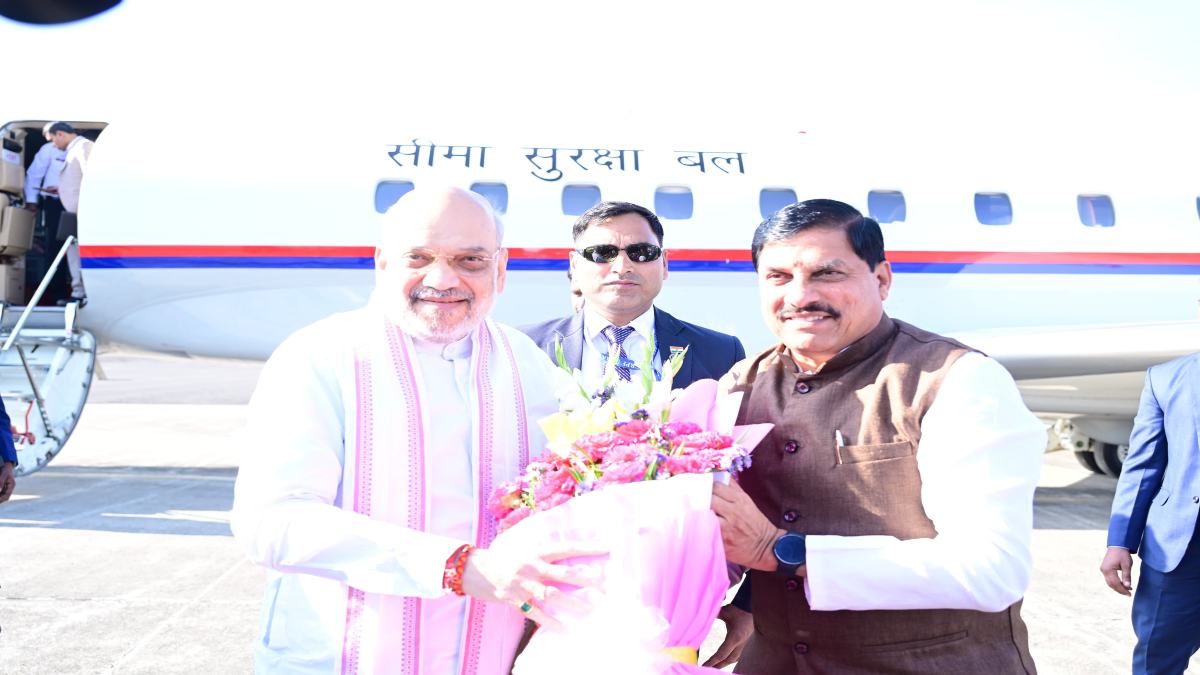 GIS में भाग लेने के लिए उत्सुक… भोपाल पहुंचे केंद्रीय मंत्री अमित शाह, CM डॉ मोहन ने किया स्वागत, ग्लोबल इन्वेस्टर्स समिट के समापन में होंगे शामिल