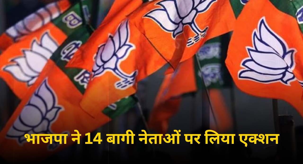 बागियों पर कार्रवाई जारी : भाजपा ने 14 बागी नेताओं को किया निष्कासित, 6 साल के लिए पार्टी से दिखाया बाहर का रास्ता