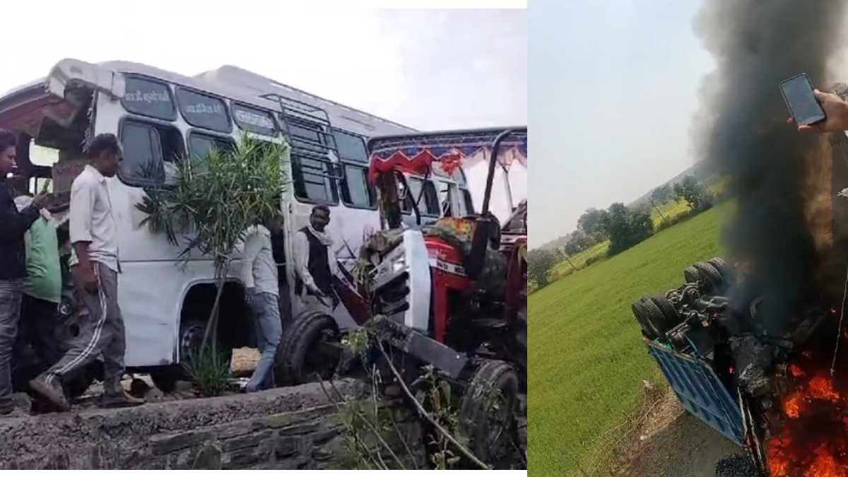 MP Road Accident: तेज रफ्तार बस ने ट्रैक्टर-ट्रॉली को मारी टक्कर, इधर अनियंत्रित होकर ब्रिज से नीचे गिरा डंपर, 3 की मौत