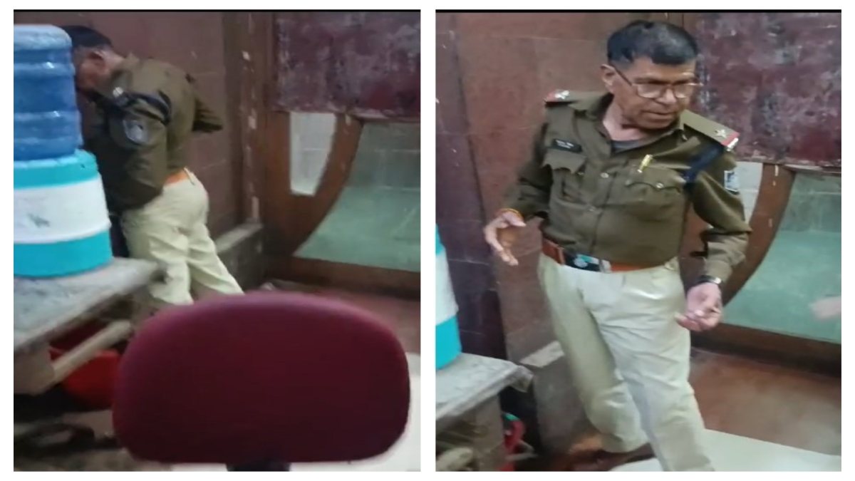 वर्दी हुई शर्मसार: नशे में धुत ASI ने टिकट कलेक्टर ऑफिस में की पेशाब, Video Viral