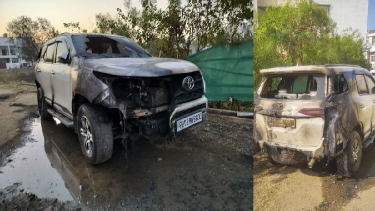 घर के बाहर खड़ी फॉर्च्यूनर कार में लगाई आगः SDM के  ड्राइवर पर कार जलाने का शक, वजह ये रही