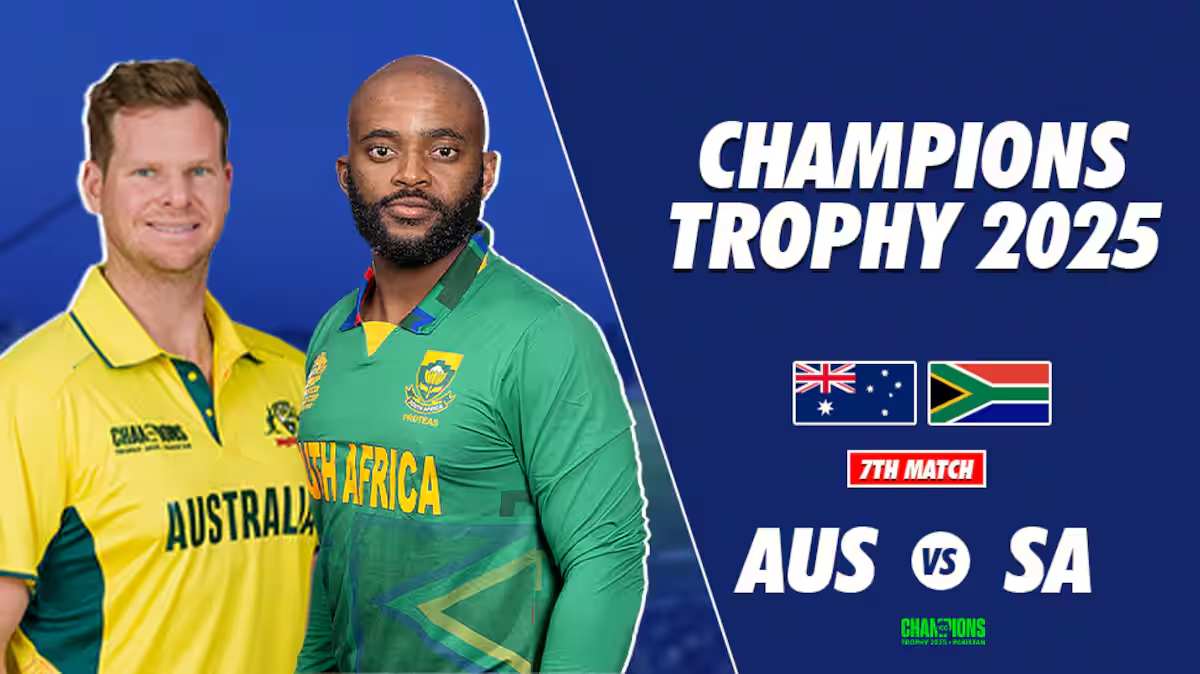 AUS vs SA: चैंपियंस ट्रॉफी में पहली बार ऑस्ट्रेलिया और साउथ अफ्रीका की होगी भिड़ंत, जानिए हेड टू हेड रिकॉर्ड और पिच रिपोर्ट समेत सभी जरूरी अपडेट्स