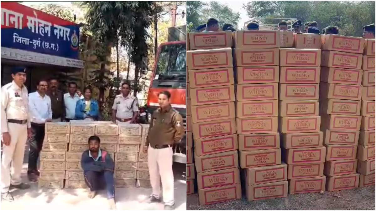 पुलिस की बड़ी कार्रवाई, छापेमारी कर अलग-अलग जगहों से 450 से अधिक पेटी शराब जब्त, 4 आरोपी गिरफ्तार, 2 फरार 