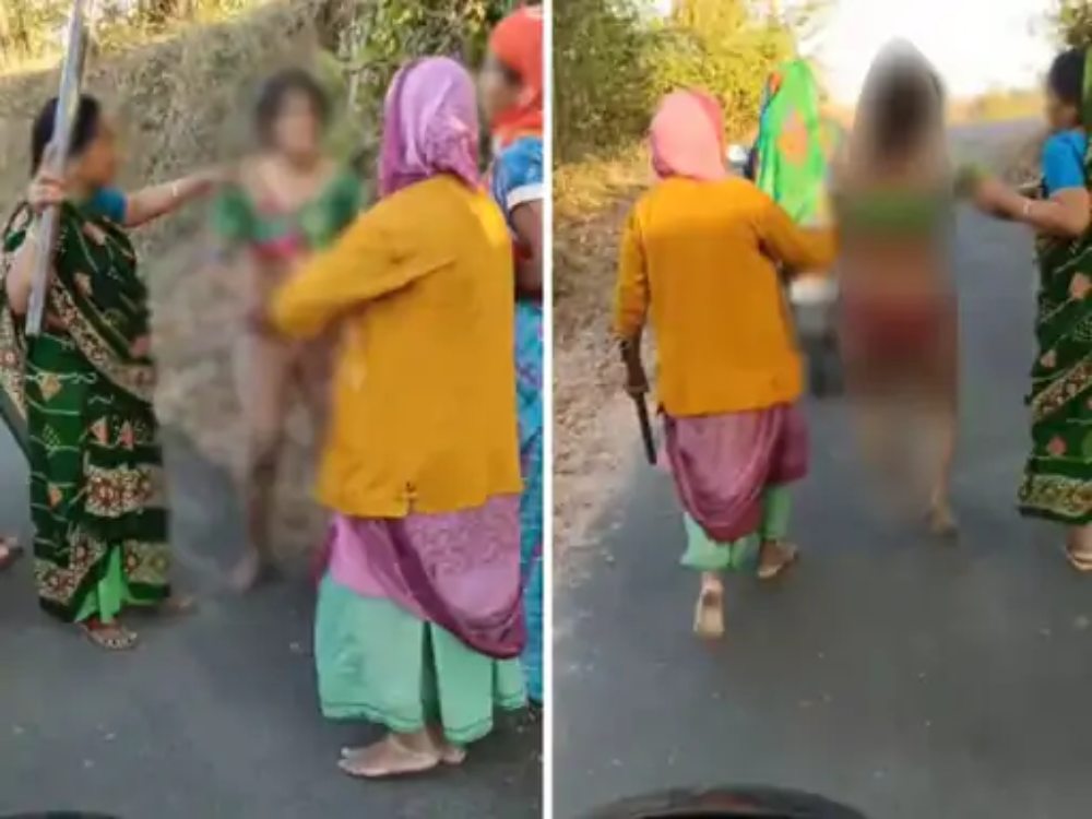 आदिवासी महिला को नग्न कर लाठी-डंडे से पीटा, बाइक से बांधकर घुमाया: वीडियो बनाकर सोशल मीडिया पर भी वायरल किया, 5 महिलाओं समेत 15 लोगों ने की क्रूरता