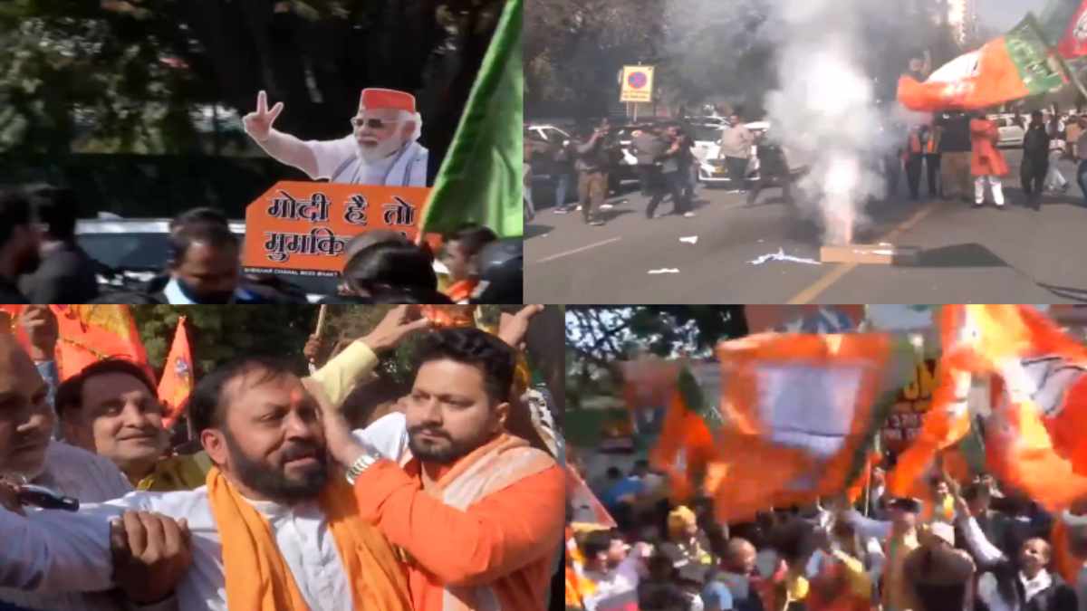 Delhi Election Results: BJP ऑफिस में उमड़ा कार्यकर्ताओं का हुजूम, पटाखे फोड़कर ढोल-नगाड़ों के साथ जमकर थिरके, जश्न के बीच भावुक हुआ कार्यकर्ता, छलके खुशी के आंसू Watch Video