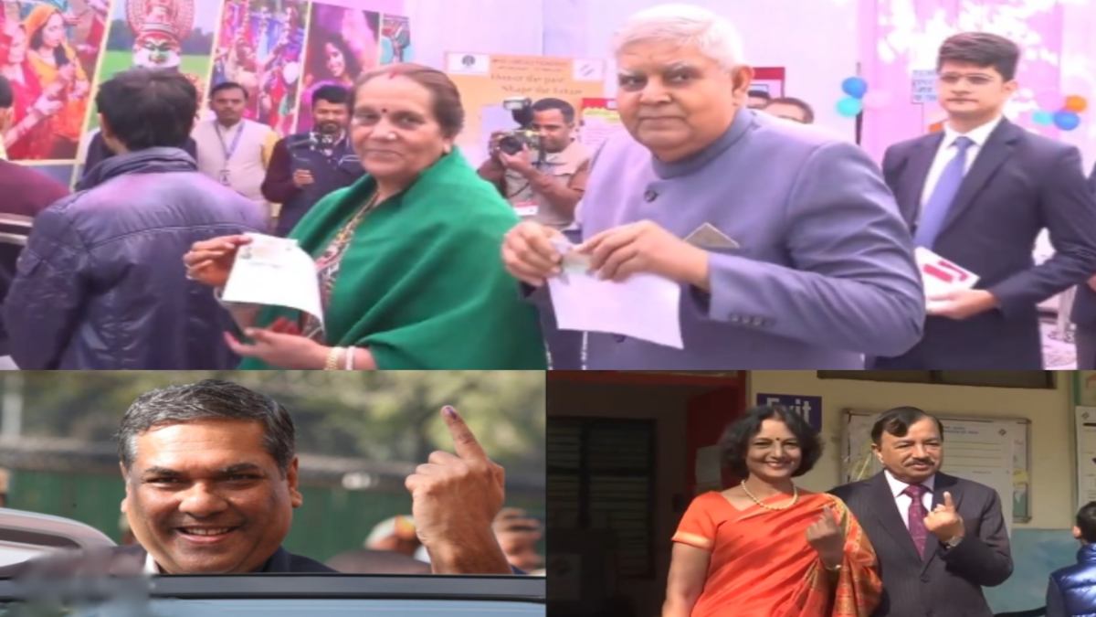 Delhi Election में उपराष्ट्रपति जगदीप धनखड़ ने लाइन में लगकर किया मतदान: CJI संजीव खन्ना, पूर्व मुख्य चुनाव आयुक्त सुशील चंद्रा ने भी की वोटिंग, देखें तस्वीरें